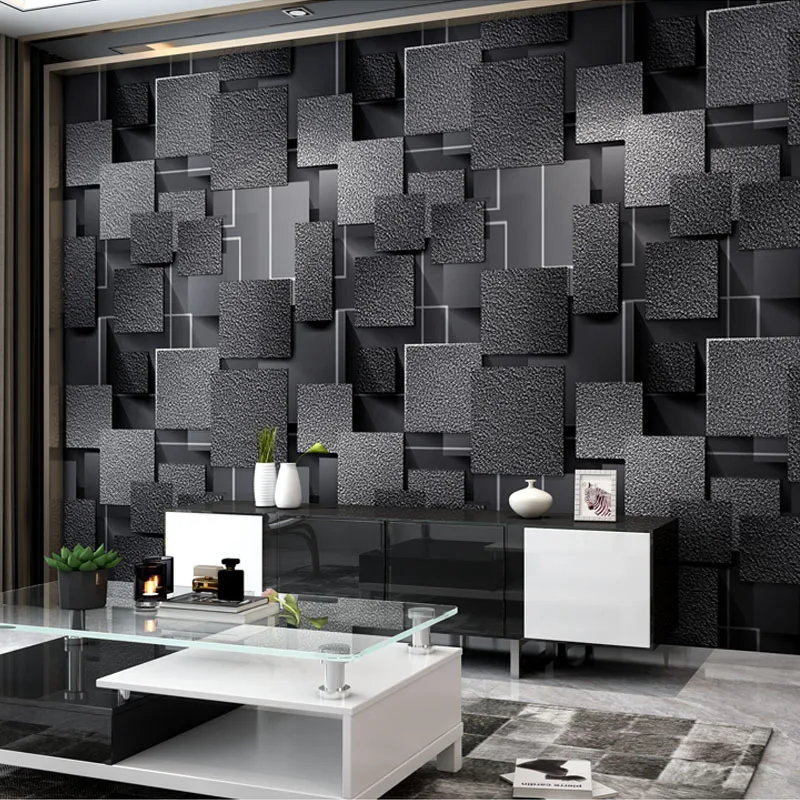 

Modern 3D Lattice Non-woven Suede Wallpaper For Walls Roll Papel De Parede 3D Living Room Bedroom TV Background Wall Paper Decor