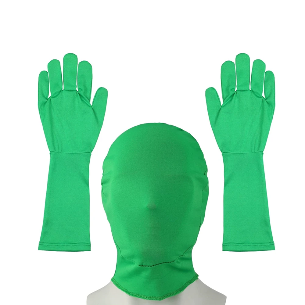 Stretchy Body Green Screen Photography Accessory Suit Comfortable Tight Fit for Invisible Chroma Key Background