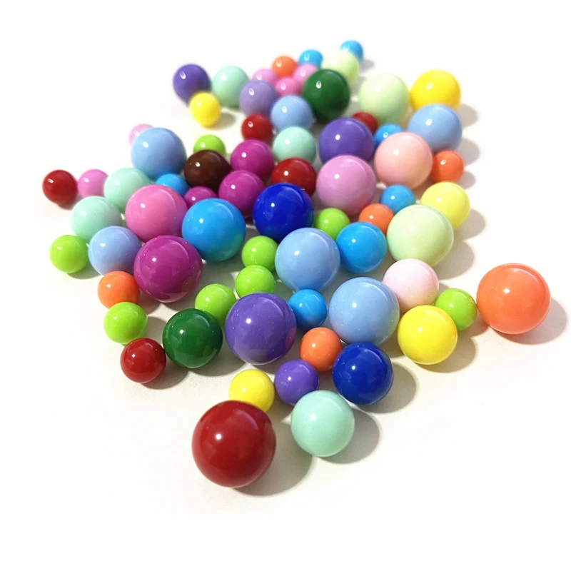 100Pcs Plastic Diameter 6mm 8mm 10mm 14mm Colorful Solid Balls For Board Games Accessory Ball Run Game