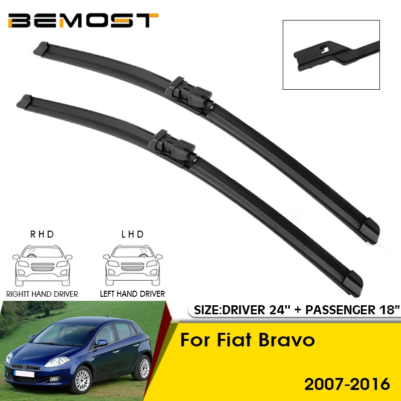 Car Wiper Blades For Fiat Bravo 2007-2016 Windshield Windscreen Front Window Blades 24