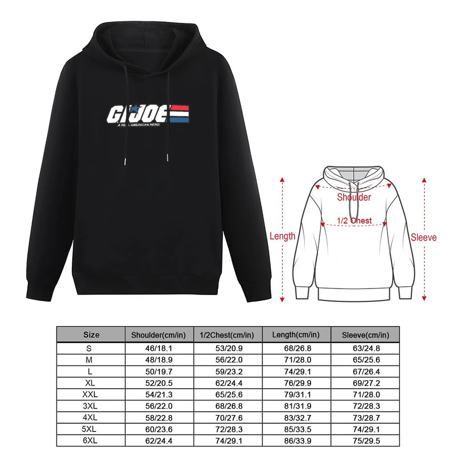 G I Joe Logo Pullover Hoodie men's autumn clothes autumn clothes hoodie