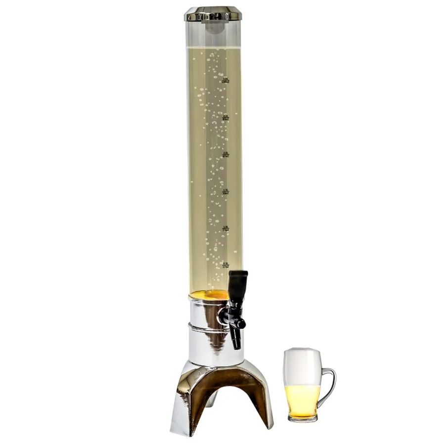 

Drink and Beverage Dispenser with Optional Ice Core for office use, stainless steel, silver, keeps drinks chilled for hours
