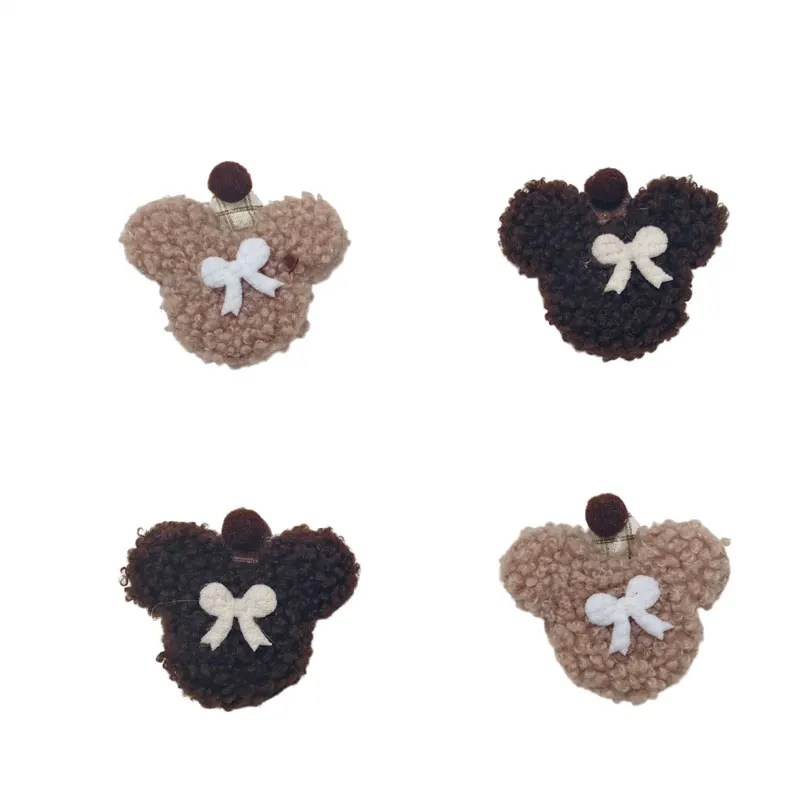 10 Stück 5,5 x 5 cm große, gepolsterte Plüschbären-Applikationen für DIY-Haarspangen, Schals, Hüte, weiche Spielzeug-Dekorationszubehör-Patches – Detail 6