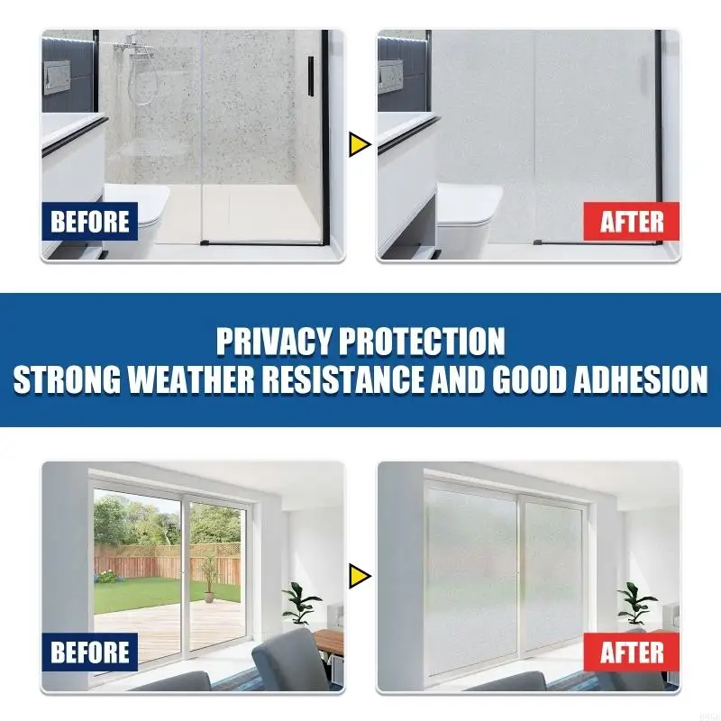 Window Film Frosted Glass Paint White Glass Window Paint for Home Shower B95B