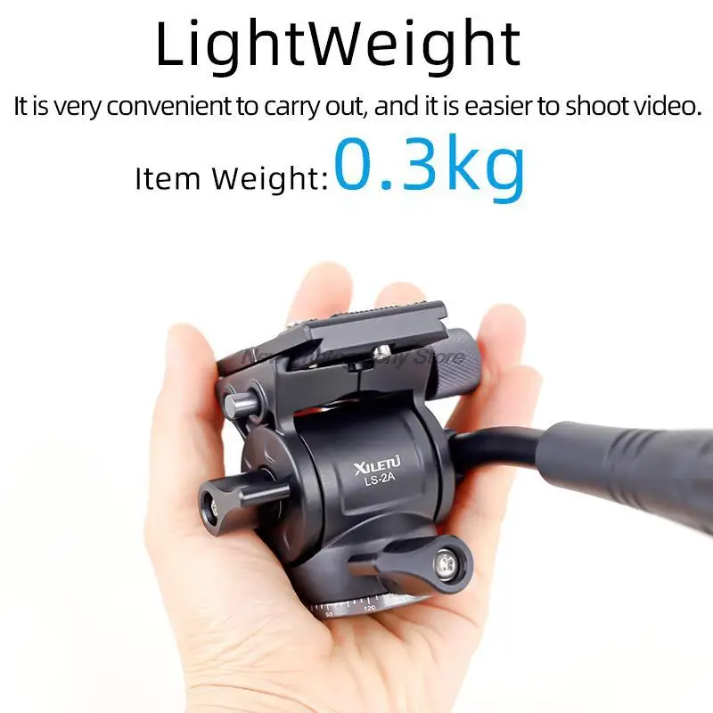 XILETU Lightweight Hydraulic Ball Head Pan Tilt for Panoramic Shooting Arca-Swiss Clamp for Turntable Monopod and Tripod  LS2A