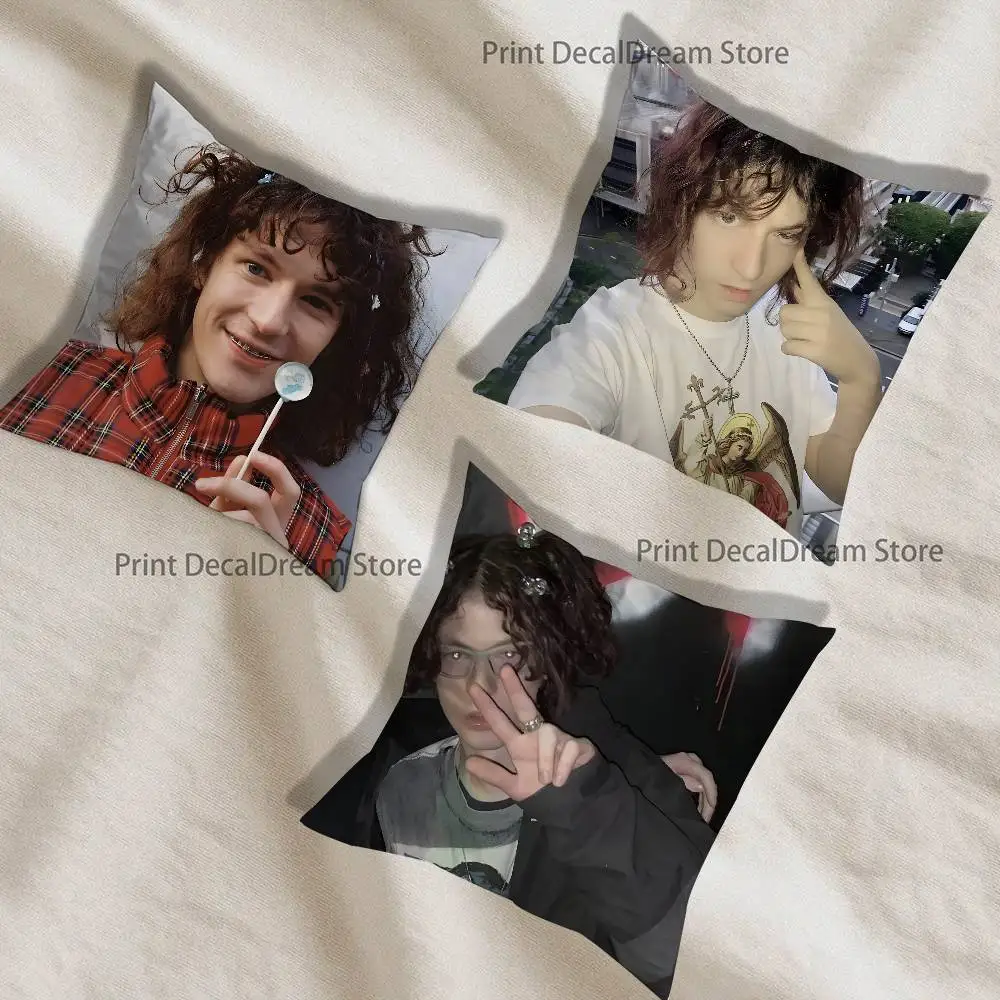 

Rapper Singer B-Bladee 333 Printed Pillow Cover Cushion Case Simple Sofa Pillow Case No Pillow Core