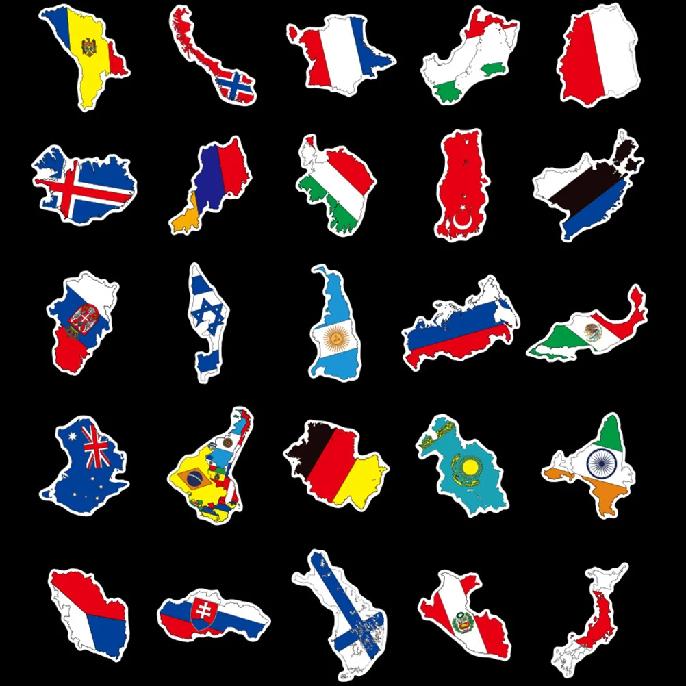 Imagem -04 - Bandeira Nacional Notebook Stickers Kit Papelaria Variada para Laptop Auto-adesivo 100 Pcs 2