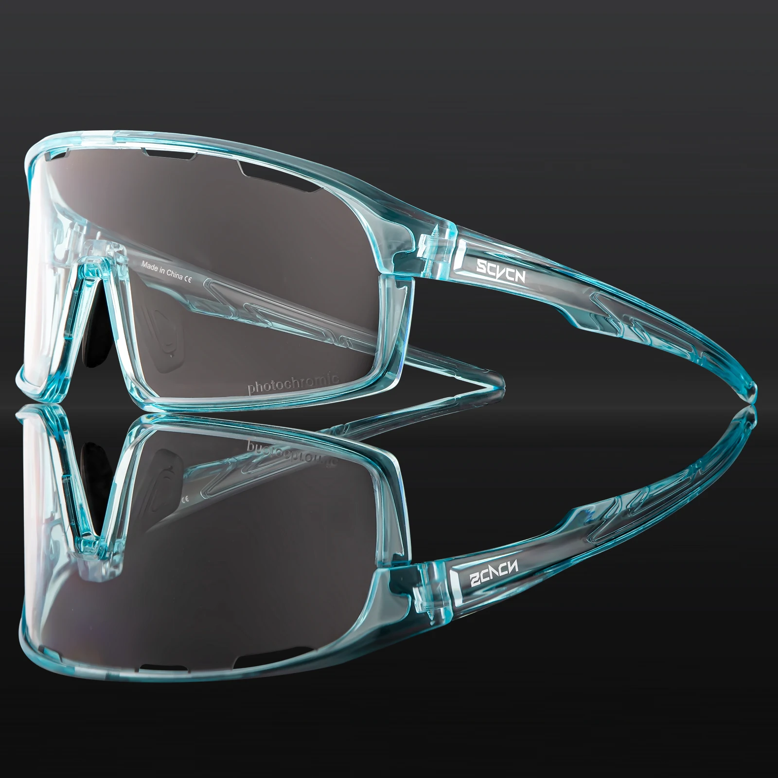 SCVCN Photochrome Radfahren Sonnenbrille Radfahren Gläser UV400 Fahrrad Brillen Sport MTB Outdoor Fahrrad Brille Sonnenbrille Okulare 9