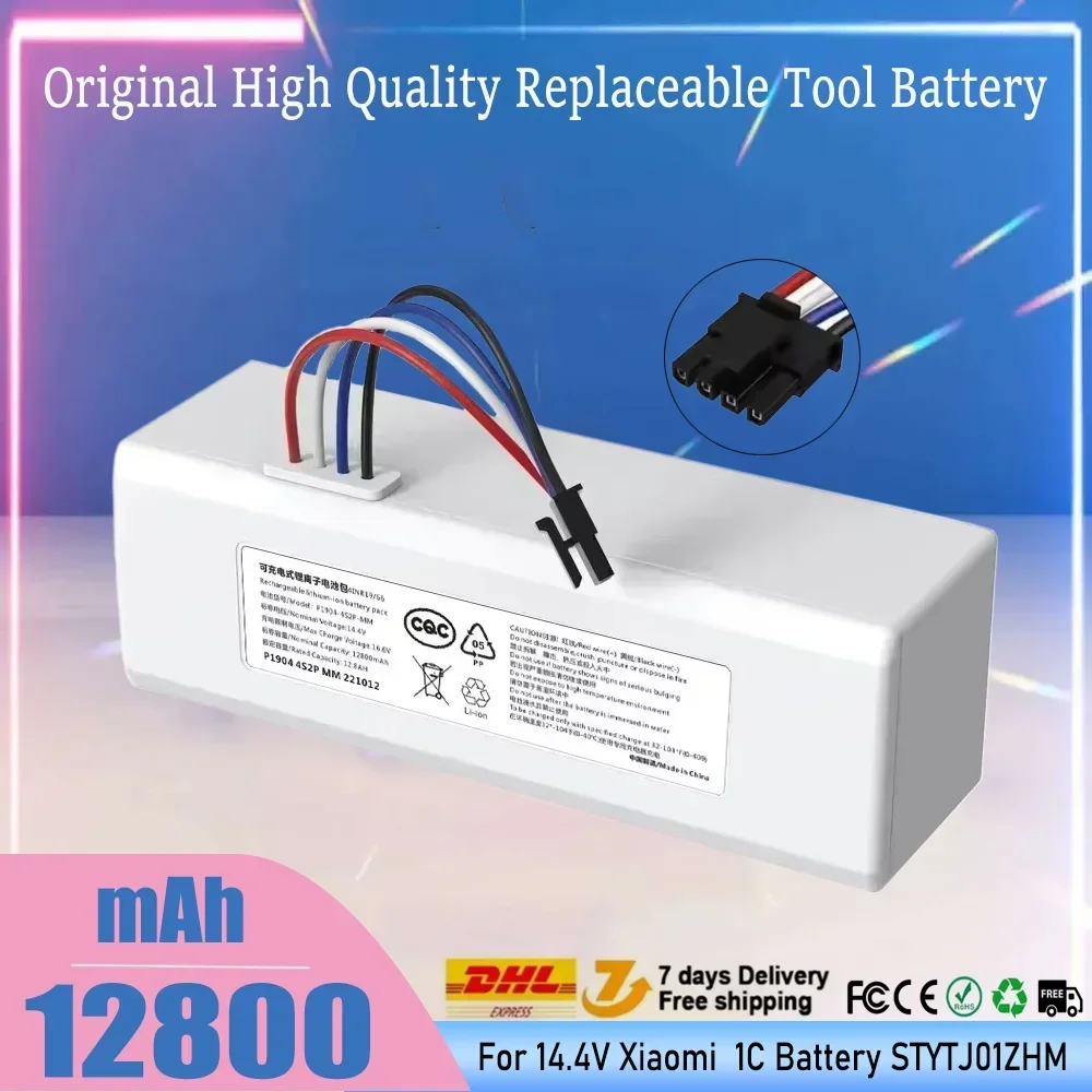 

Для Xiaomi Robot Battery 1C P1904-4S1P-MM Mijia Mi Пылесос Подметальный робот Сменный аккумулятор 5200 мАч 12800 мАч