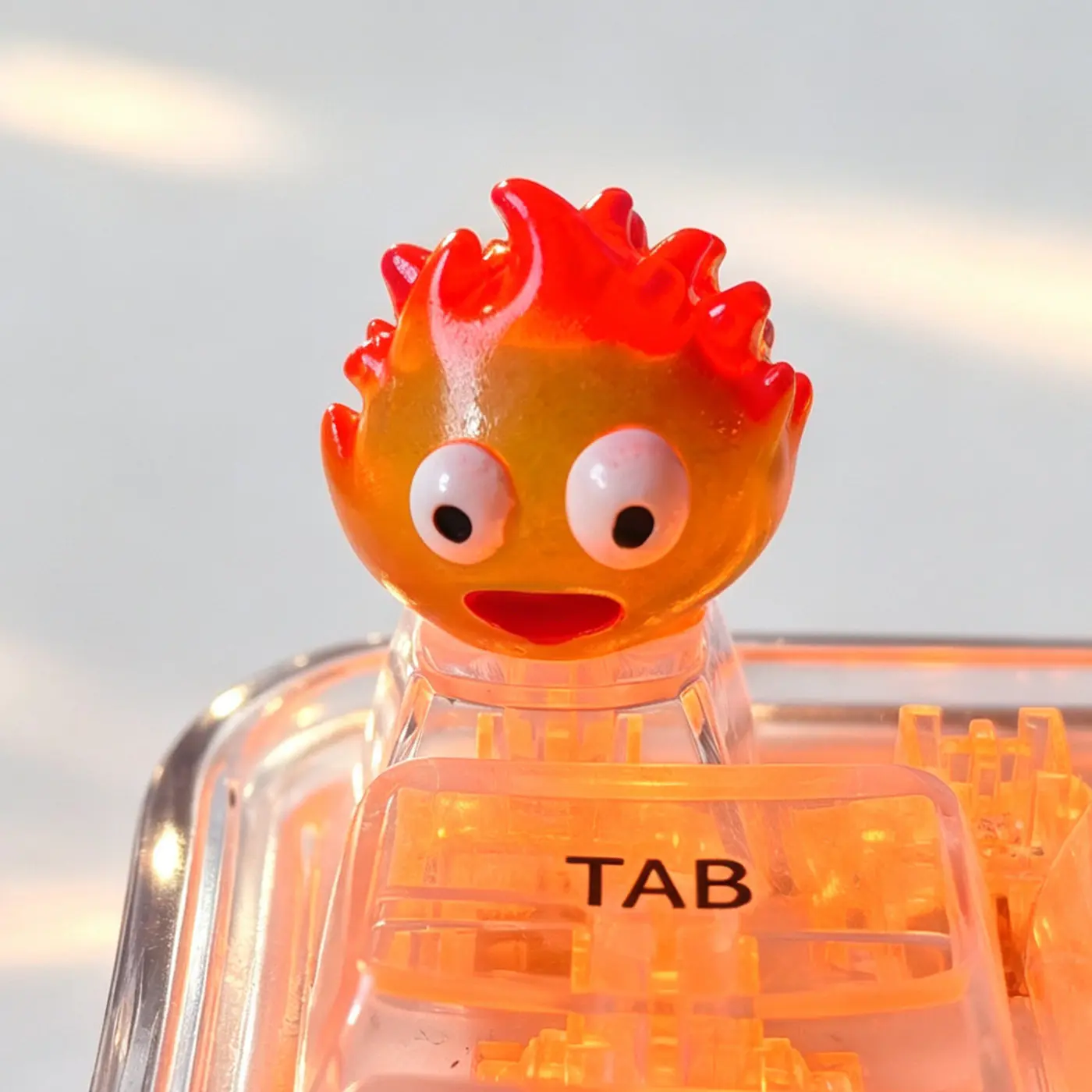 Diy Self Made Cartoon Calcifer Mechanical Keyboard Keys Cross-Axis Mechanical Keyboard Pc Personalized Keycaps Gift Toys