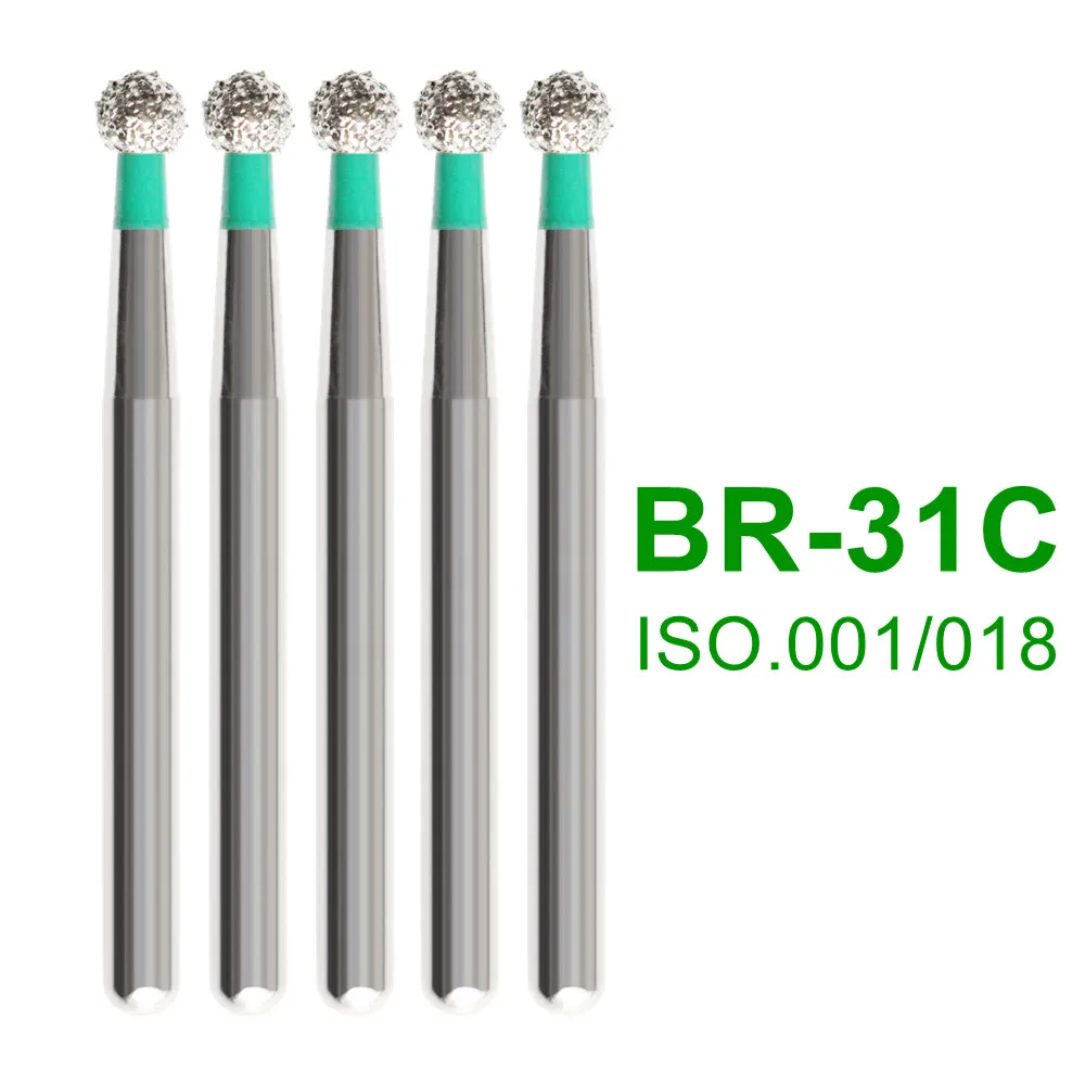 10 Pcs/Bag High Quality Dental Diamond Burs Polishing DIA.1.6mm For High Speed Handpiece Polishing Drill Dentistry Products