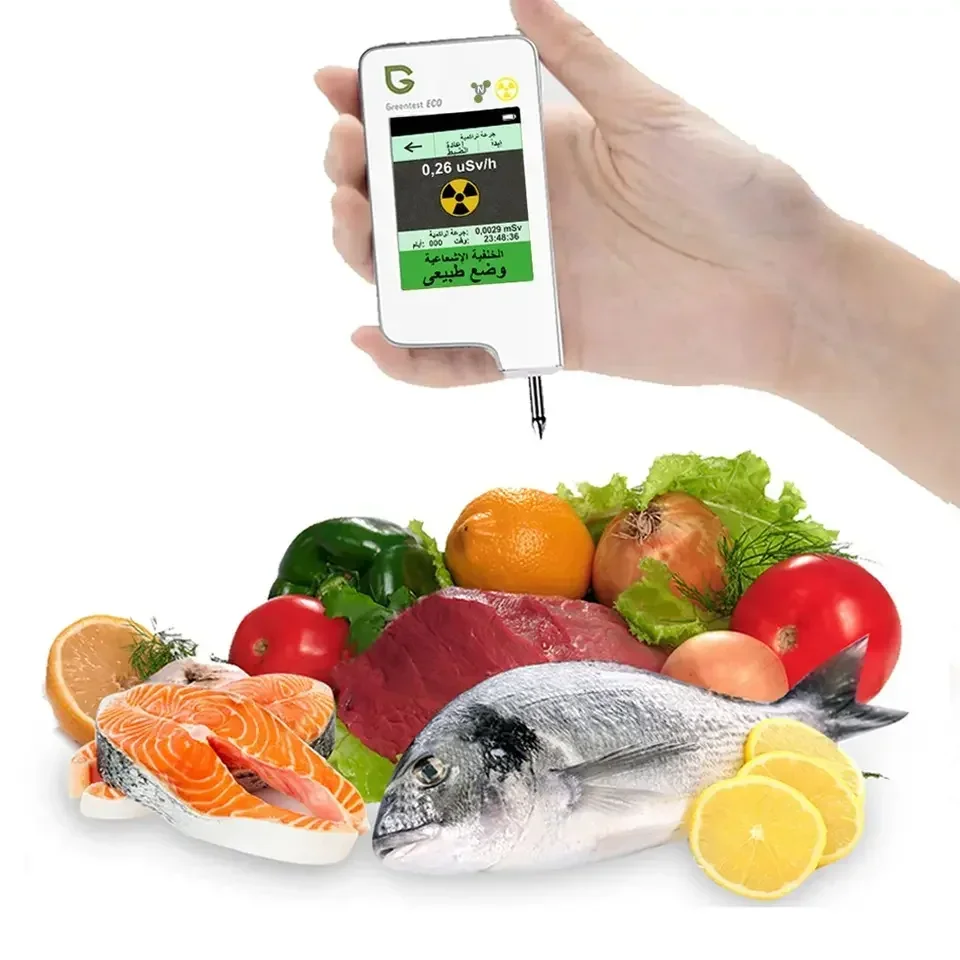 Probador de nitrato de carne, frutas y verduras frescas y detección de radiación de contador Geiger para su salud
