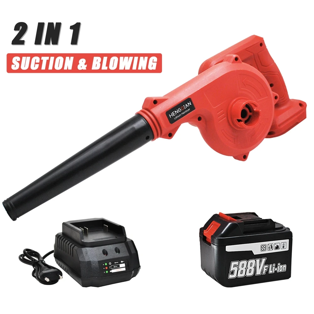 

2 In 1 Leaf Blower Electric Cordless with Lithium Battery for Blowing Leaf Clearing Dust Snow Blowing Lawn Care