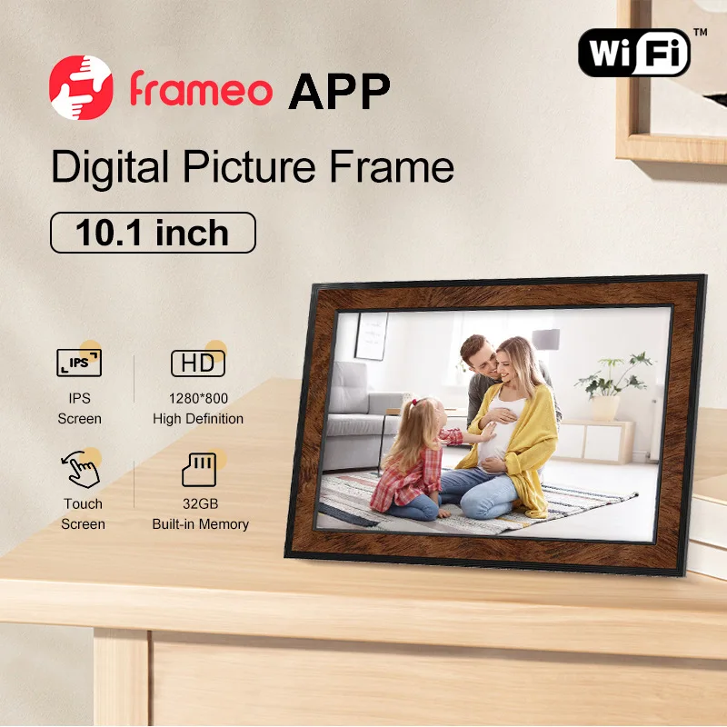 

New WIFI digital photo frame 32G 64G 10-inch high-definition electronic photo album Christmas gift Frameo APP