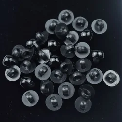 100PCS Black Buttons Plastic for Scrapbooking Half-Pearl Shank Buttons Animal Eyes for Toys DIY Hand Clothing Sewing Accessories