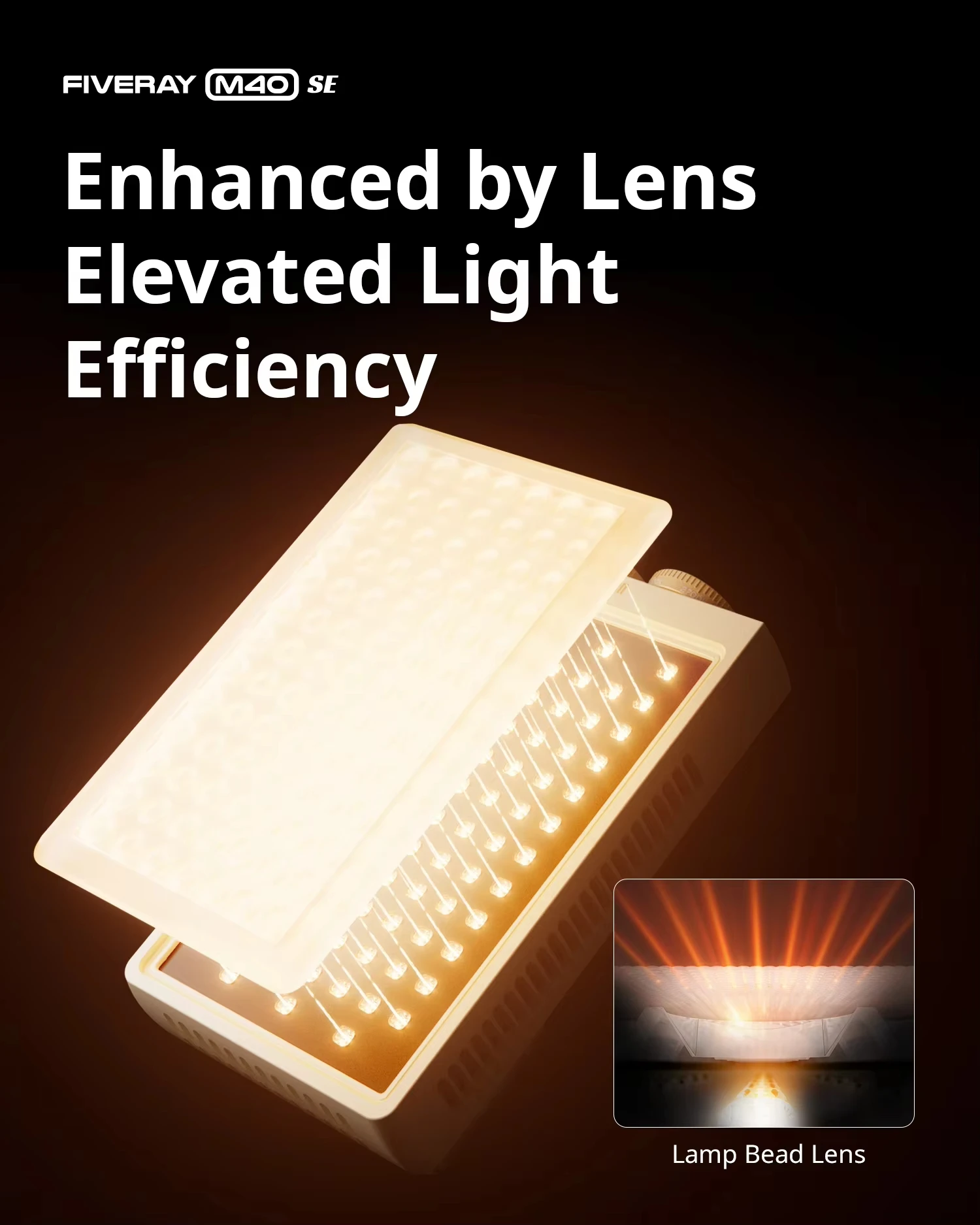 新しい ZHIYUN FIVERAY M40 SE 40W ポータブル LED ビデオライト バイ