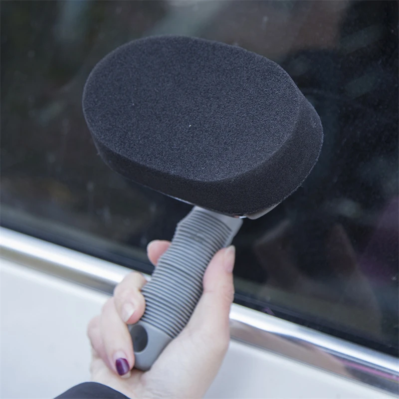 

1pcs Car Arc Tire Brush Tire Shine Applicator Arc Design Wear-resistant Sponge Car Tire Cleaning Brush Car Washing Accessories