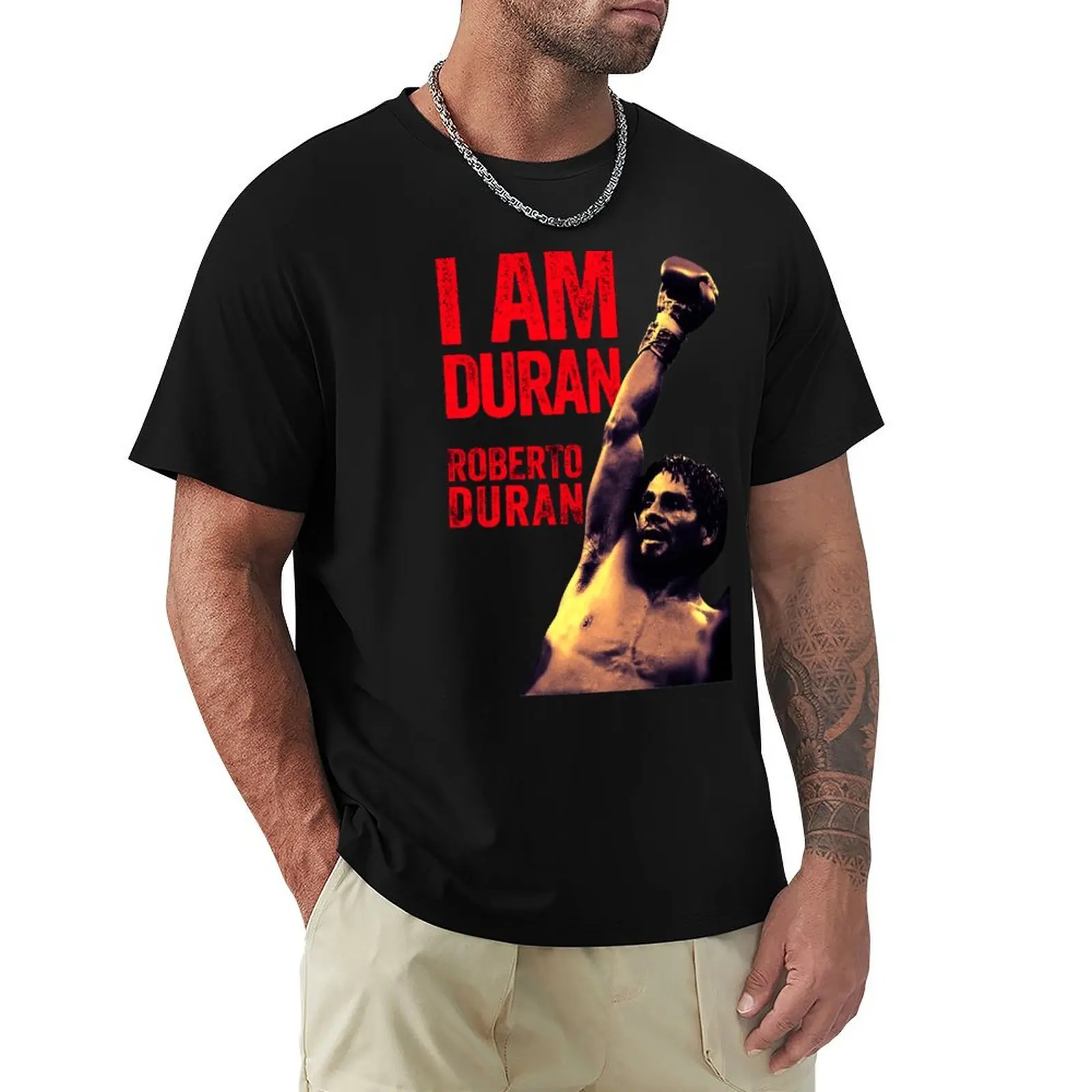 

roberto duran T-Shirt Holiday Casual Short Sleeve Top