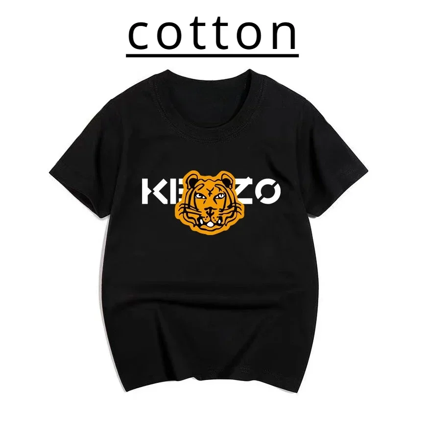 2024 Designer Kids Clothes Cotton T-shirt Tiger Print Children Clothes Short Sleeved Children Tees Girls Boys Summer Tops Kids