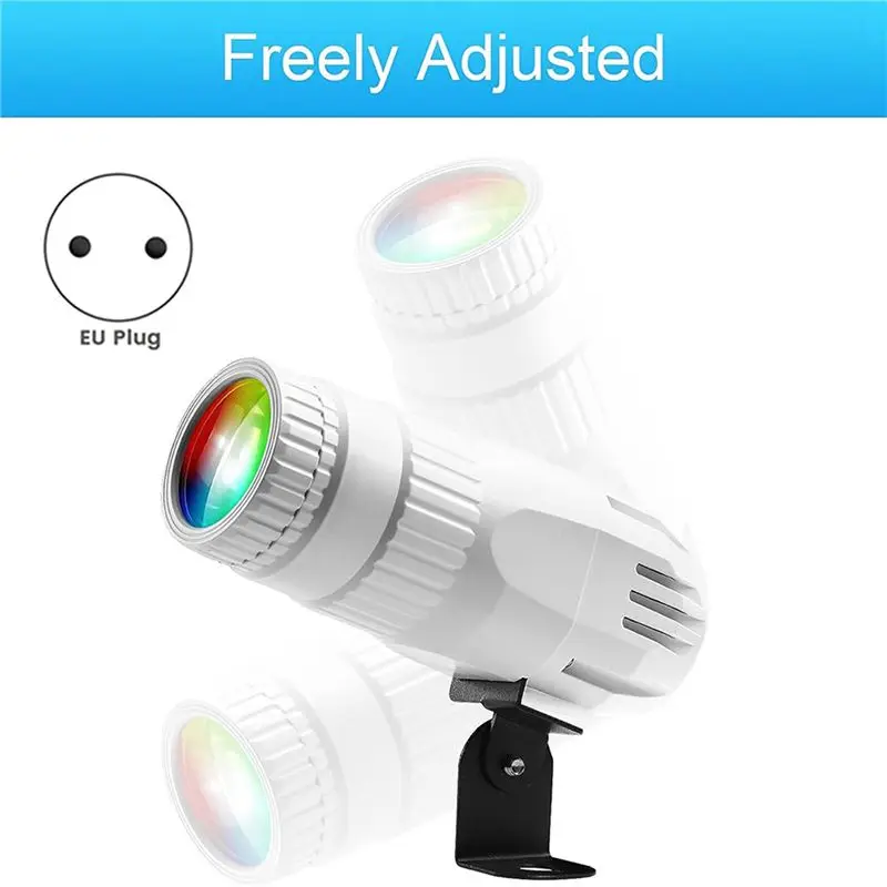 NALFI-2X Pinspot Light For Disco Ball 15W RGBW 4 In 1 Mirror Ball Light With Remote Control For Parties DJ Disco Club EU Plug