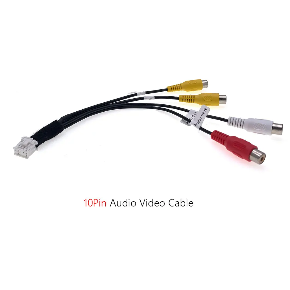 10 12 Pin Car Radio RCA Audio Rear Subwoofer Front Video Cable for Clarion FX503 NX603 NX604 NX605 Android DVD Navigation