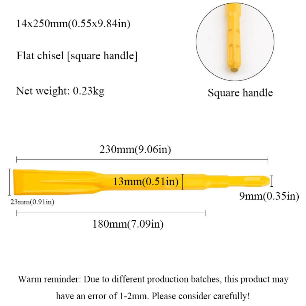 

Sharp and Flat Gouge Electric Hammer Drill Bit Round and Square Handle U-shaped Gouge Concrete Construction Drill Bit