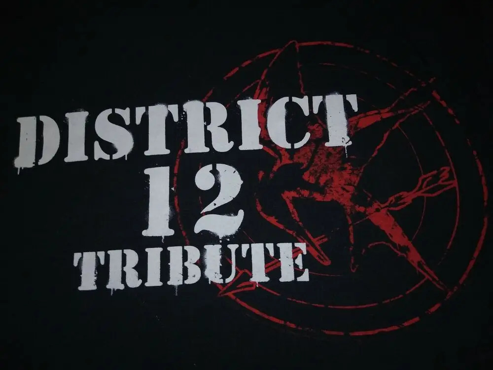 HUNGER GAMES District 12 Tribute 2012 Jennifer Lawrence Movie Medium M T SHIRT Funny Short Sleeve Tshirt Streetwear