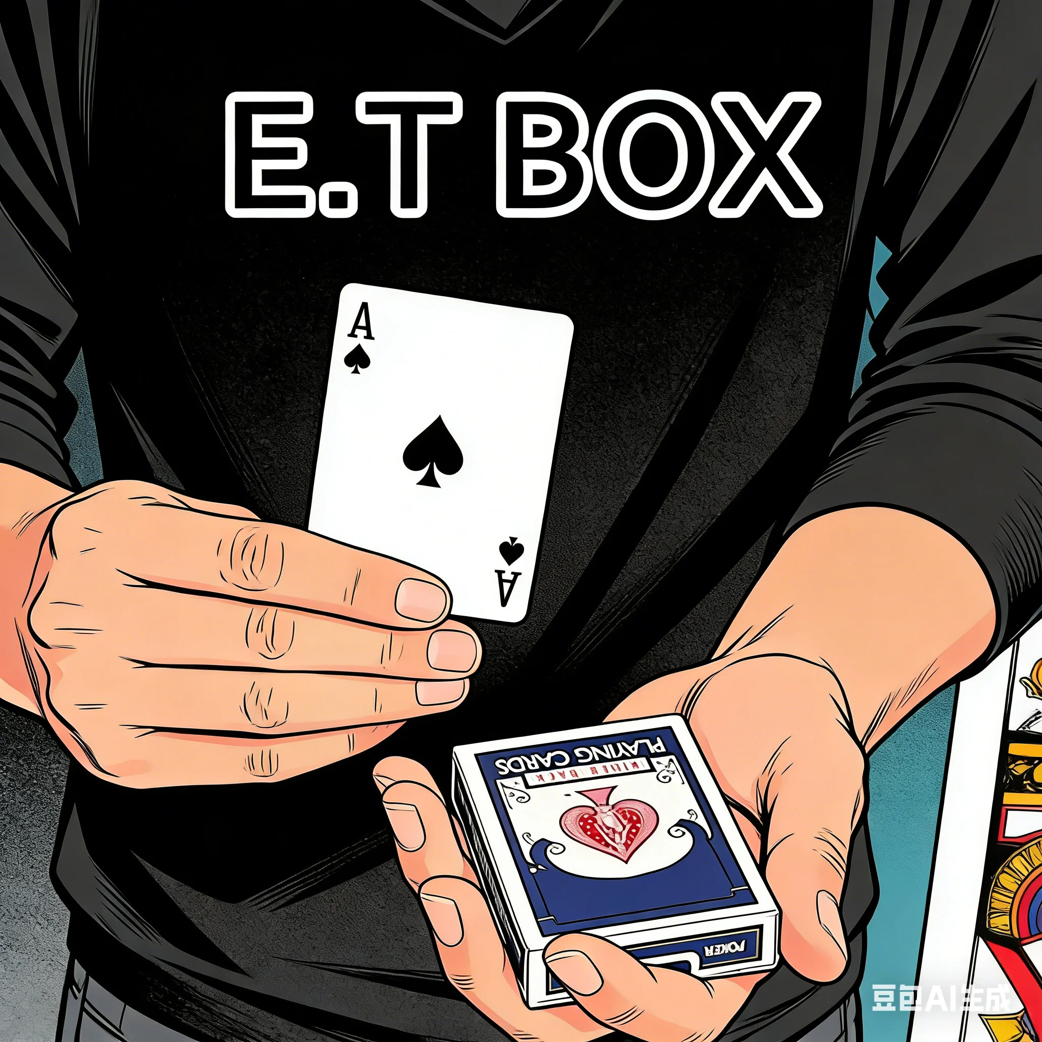 

E.T Box Magic Tricks Card Box Blue to Red Color Change Magia Magician Close Up Street Opening Illusions Gimmicks Mentalism Props
