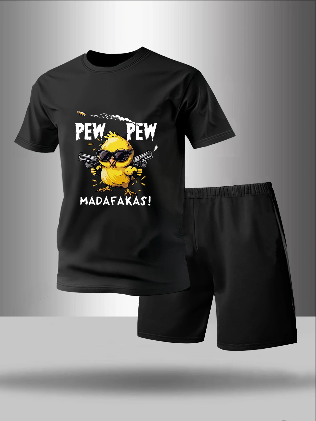 Two piece men's pajamas for spring summer autumn winter short sleeved shorts fashionable geometric pattern home suit set
