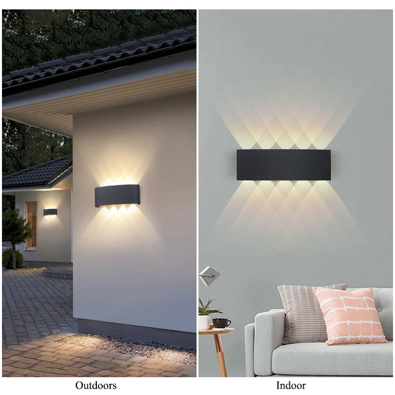 Imagem -05 - Impermeável Led Lâmpada de Parede com Adesivos Luzes do Jardim ao ar Livre Iluminação Interior para Quarto Sala de Estar Ip65 4w 6w 8w 10w