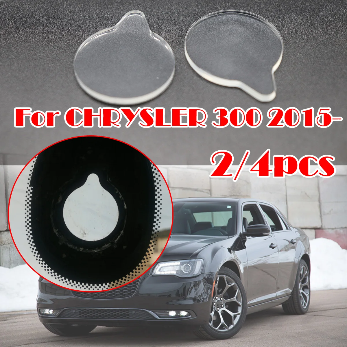 

2/4Pcs Rain Light Sensor Gel Pad For CHRYSLER 300 2015- Audi Adhesive Film Silicone Cushion Windscreen Chip Repair Kit Fix Tape