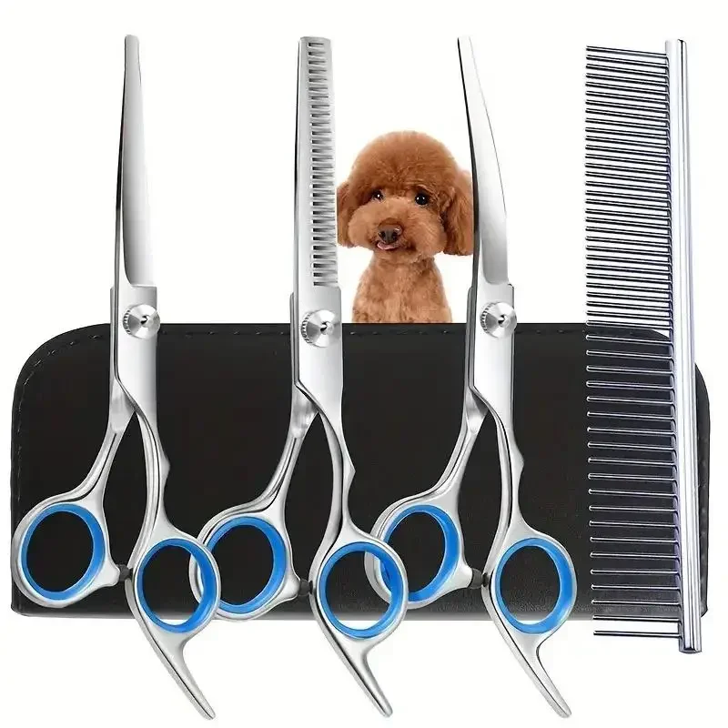 Hunde- und Katzen-Sicherheits-Rundkopf-Pflegeschere Leichte Scharfe Edelstahl Anti-Verletzungs-Präzisions-Tierhaar-Trimmer