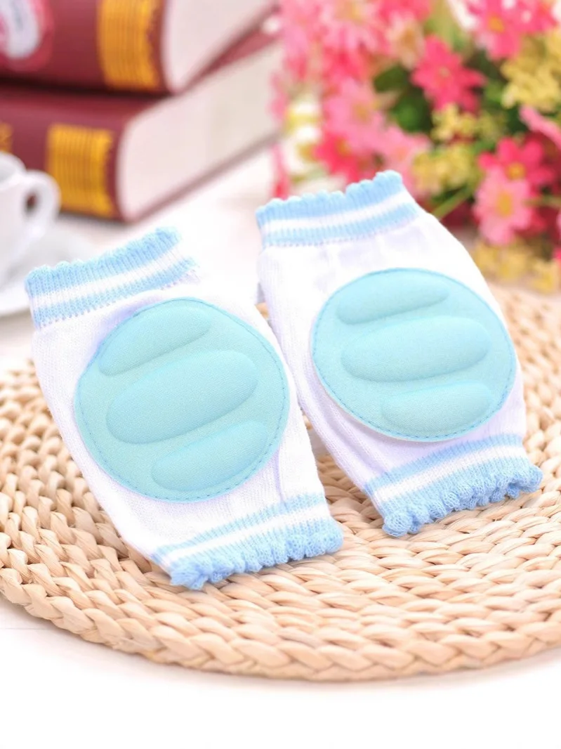 Cotton Baby Knee Pads for Girls & Boys 1-3 Years Anti-Slip Infant Knee Protector For Crawling