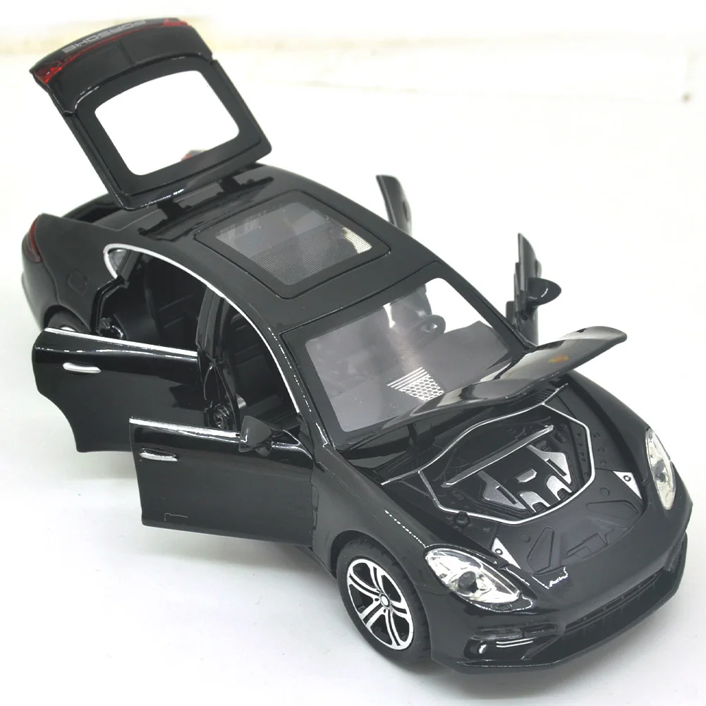 1/32 suitable for Porsche Panamera die-casting metal alloy models, car sound and light pull-back series children\'s toy gifts