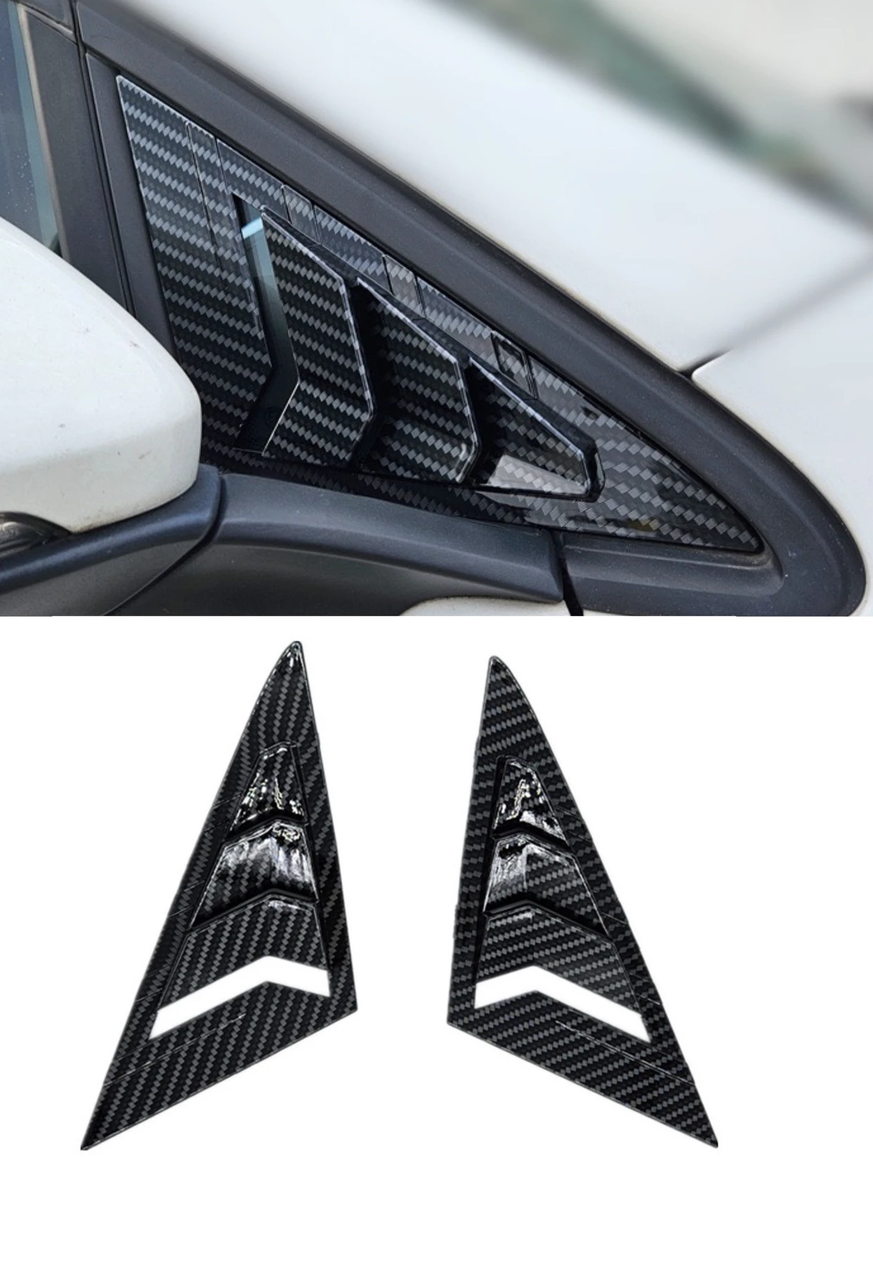 

Front Triangle Window Blind Shades Louver Vent Cover For VW Golf 7 MK7 MK7.5 2013~2019 Sticker Trim Accessories