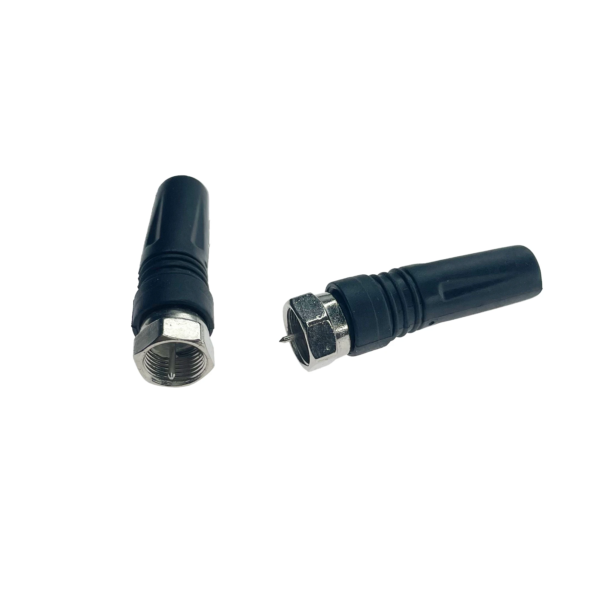 1PC Pure Copper No-solder F Plug with Imperial Thread Antenna F Male Connector Straight for TV