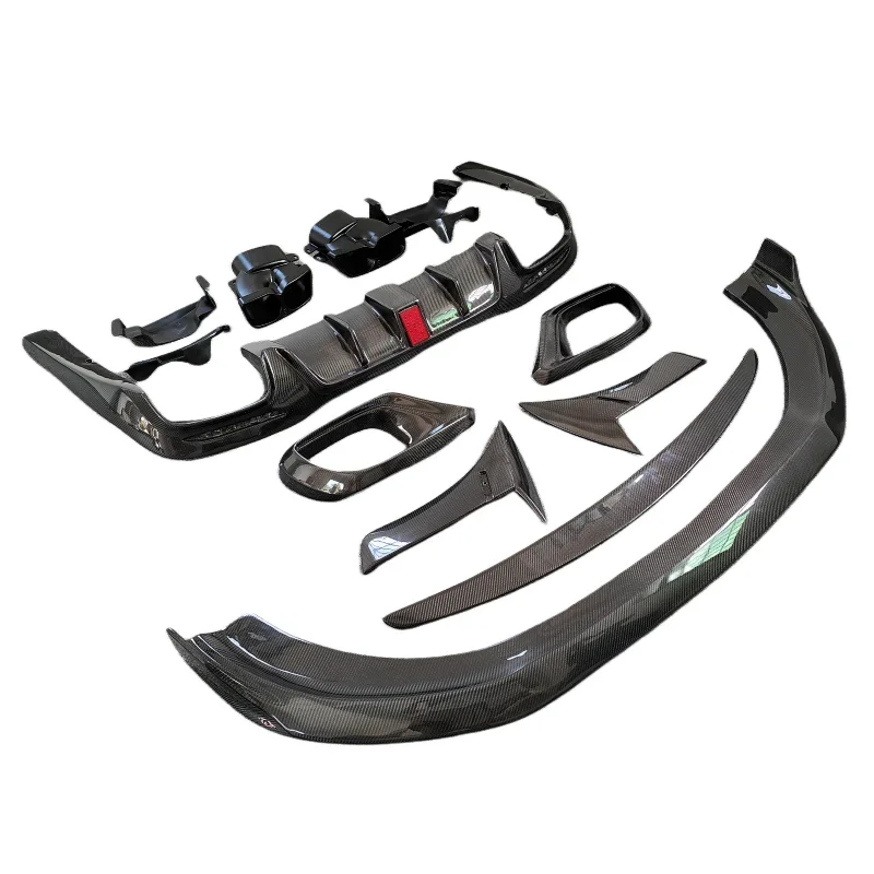 W222 body kit for Mercedes Benz w222 S63 S65 B style carbon fiber front lip rear diffuser spoiler mudguard vents