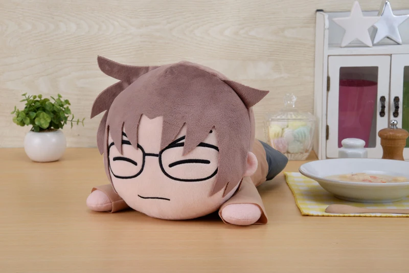 Japão anime bonito detetive conan caso fechado okiya subaru sentar-se grande pelúcia plumas recheado travesseiro boneca brinquedo 32cm crianças presentes