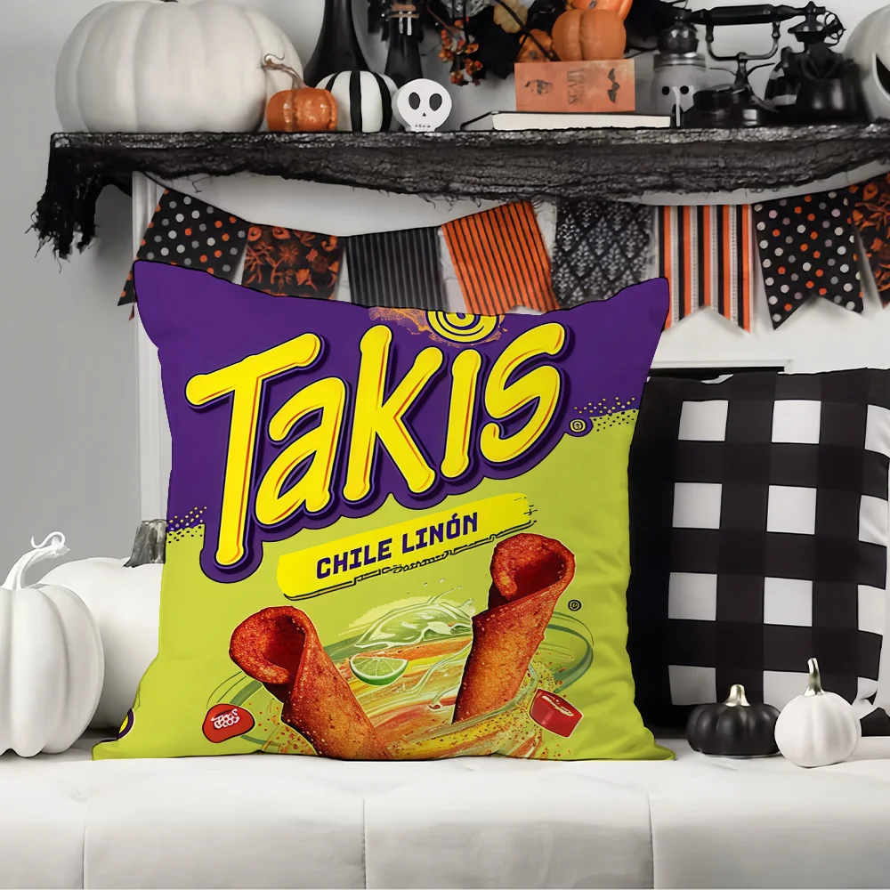 رقائق الذرة وجبات خفيفة T-Takis كيس وسادة وسائد مكتب مناسبة لغطاء الوسادة المزخرف لغرفة نوم السيارة