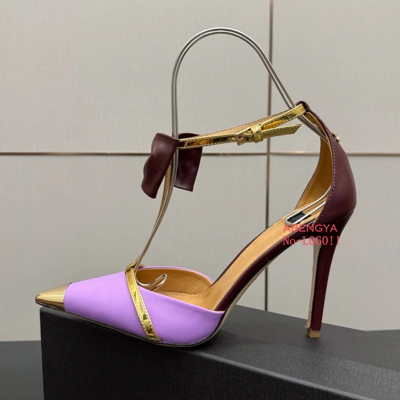 2026 Hot Sale New Leather Shoes Women Pointy Toe Mules Super High Heels Dress Shoes Summer Fashion Party Banquet Shoes For Women