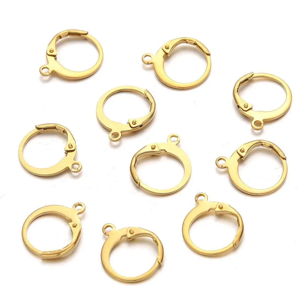10/30 sztuk kolczyki ze stali nierdzewnej obręcze uchwyty DIY modny naszyjnik bransoletki tworzenia biżuterii wysokiej jakości platerowane próżniowo
