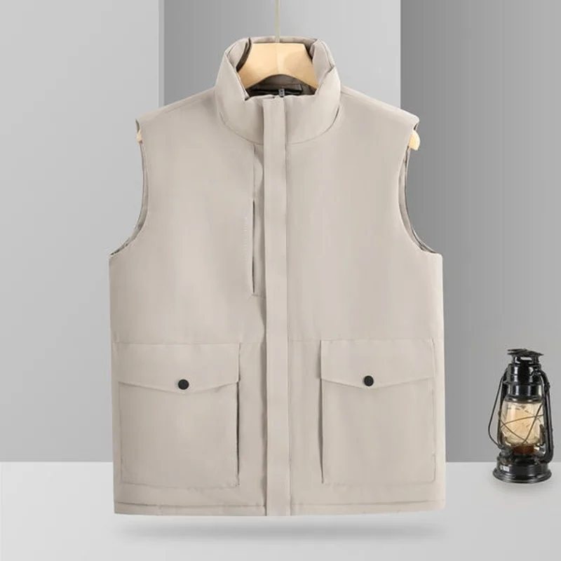 

New winter down vest logo printed work jacket embroidered Men's thickened cotton jacket corporate workwear unisex couple cloth