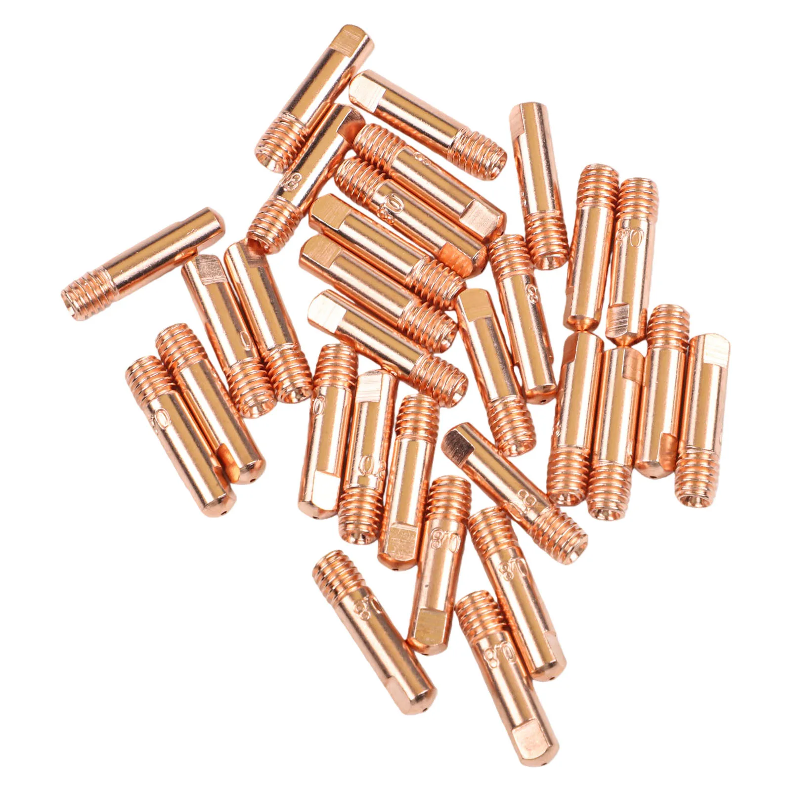 

30 медных сварочных наконечников 0,030 (0,8 мм), совместимых с 15AK, разработанных для повышения электропроводности.