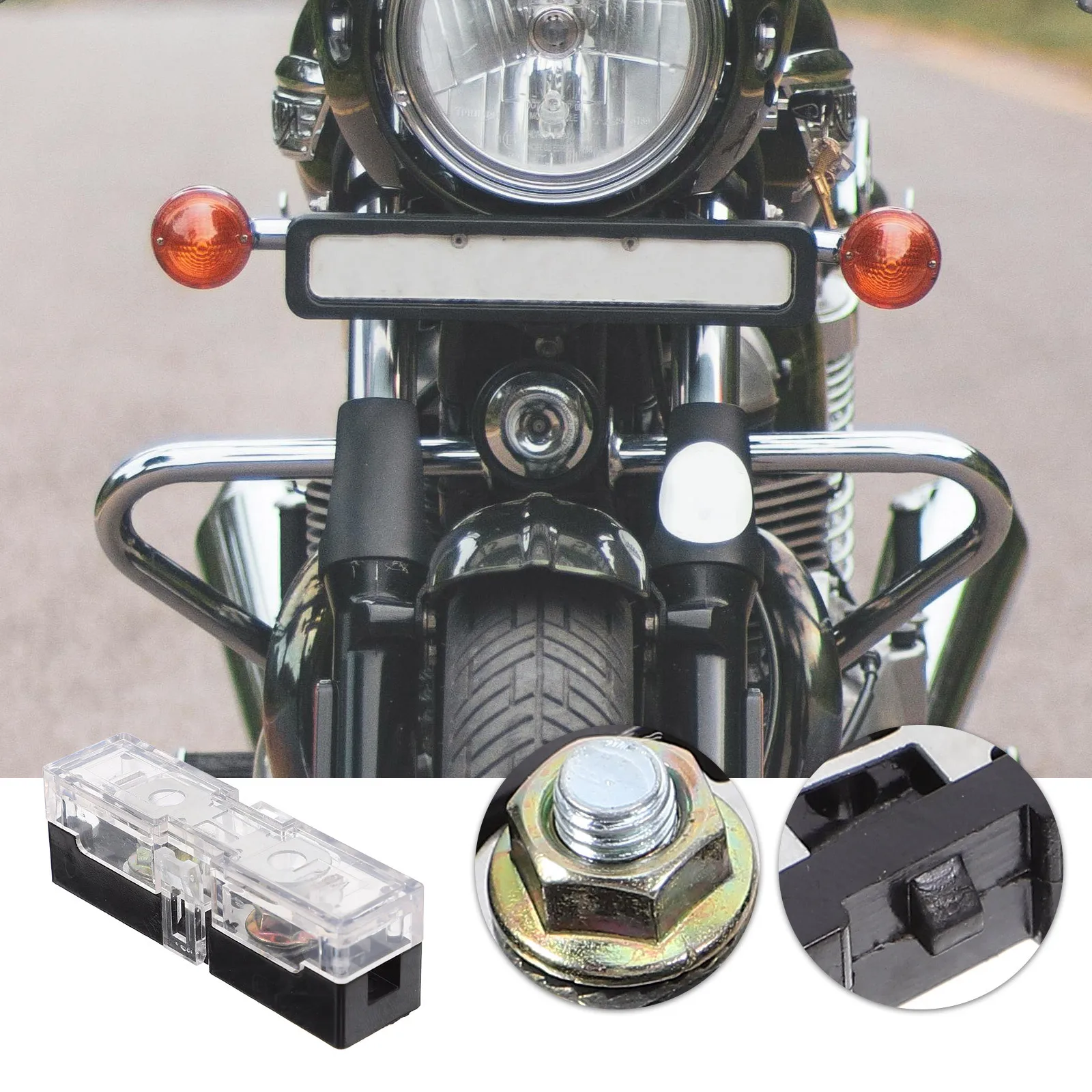 

Electric Protector Box Heavy Duty Plastic Iron Fuse Block for Car Motorcycle Marine Auto Audio System Distribution