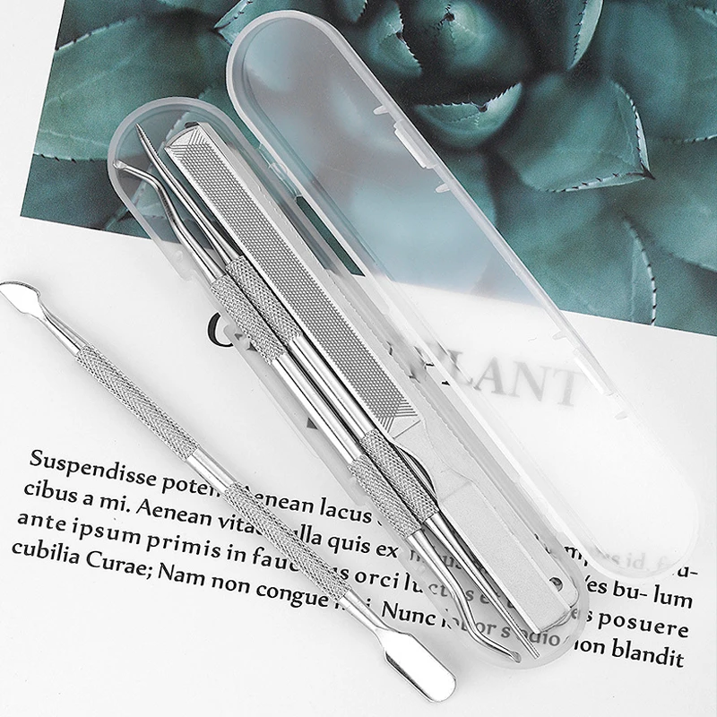 4/6/7 قطعة المهنية الفولاذ المقاوم للصدأ باديكير عدة المزدوج رئيس الكالس مزيل/جهاز انتهازي للبشرة للمنزل سبا وصالون استخدام العناية بالقدم