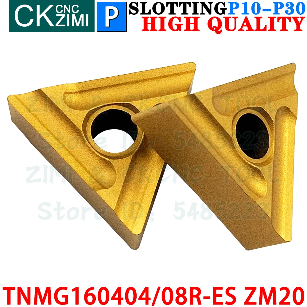 TNMG160404R-ES ZM20 TNMG160408R-ES ZM20 Carbide Inserts Slotting Grooving Inserts Turning Tool Inserts TNMG CNC Metal Lathe Tool