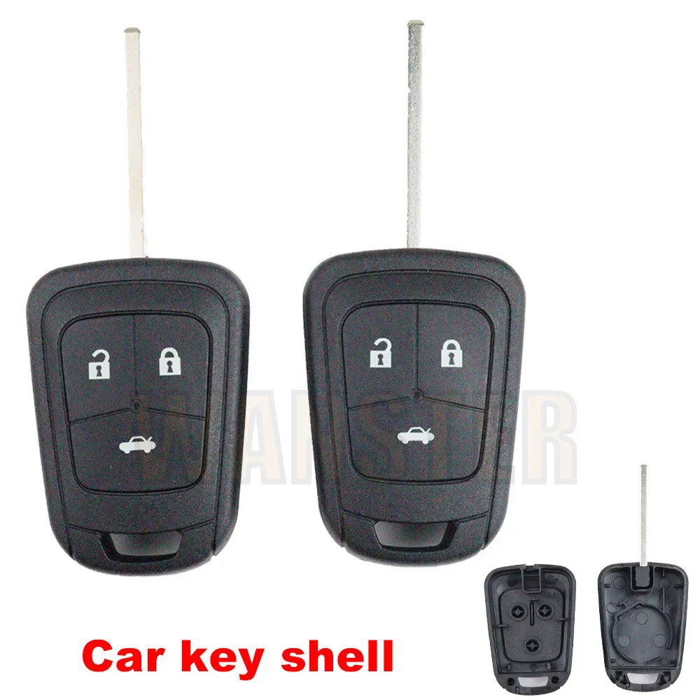 2/3 Car Key Housing Key Fob Case Shell for Opel Astra 2012 for Chevrolet Camaro Sonic Cruze Malibu Volt Spark Equinox