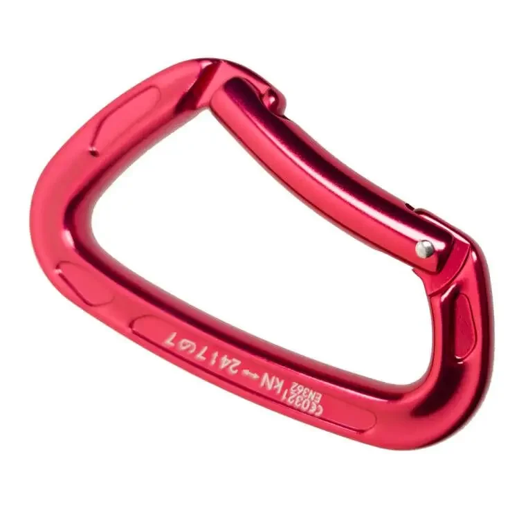 2/5PCS 24KN Bent Gate Outdoor Mountaineering Climbing Carabiner Mountaineering Rappelling Rescue Caving Aluminum Locking