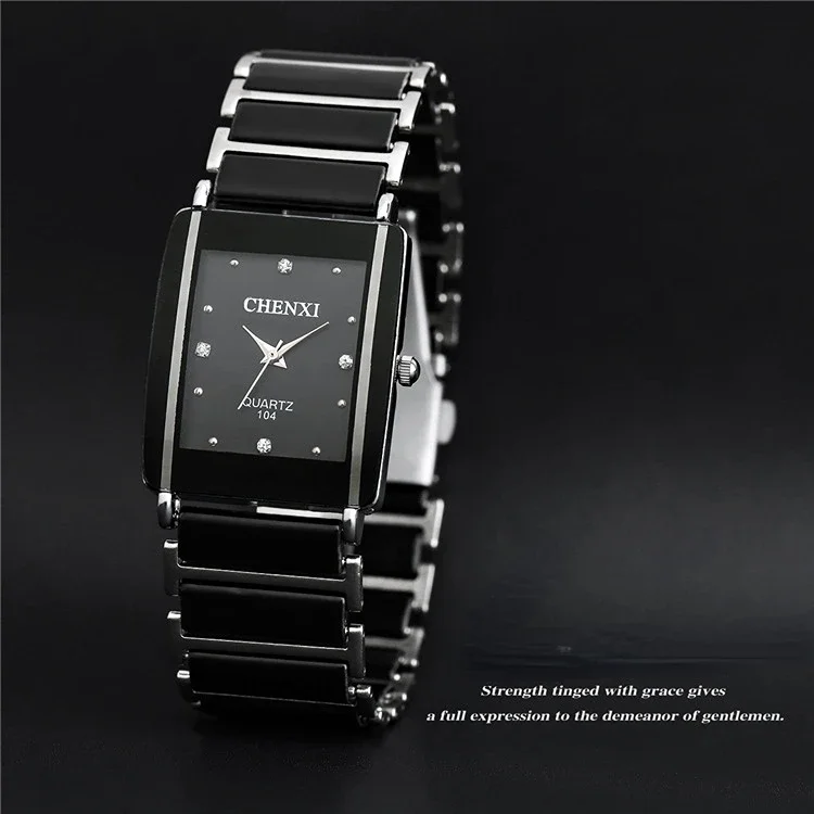 Classic Fashion Women Watch High Quality Brand Women Men Couples Leisure Watch Waterproof Square Ceramics Wristwatch Reloj Mujer