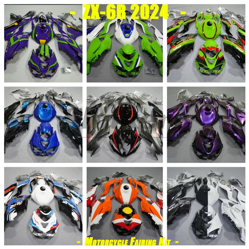 

Shukerr Moto New Abs Multiple Styles Plastics Motorcycle Fairing Kit Fit for Kawasaki Zx-6R 636 2024 Motorcycle Body Kit